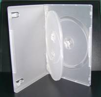 14mm translucent DVD Case for 3 DVD with a double-Insert