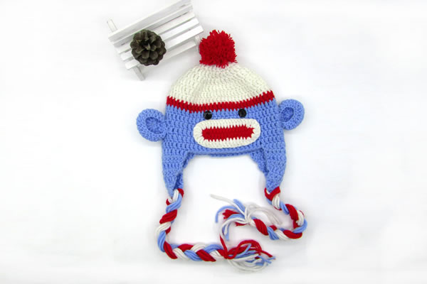 100% Cotton Handmade Crochet Christmas Hat for Girls