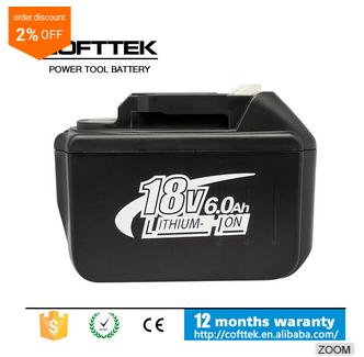 Battery for Makita replacement 18V 6000mAh BL1860 LXT Li-Ion Compact