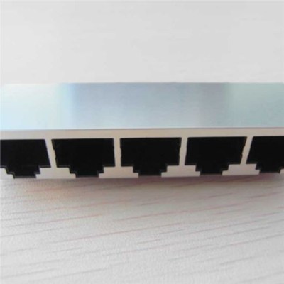 1*5 Port Plastic 90 Degree RJ45 Female Connector Without LED Without Spring