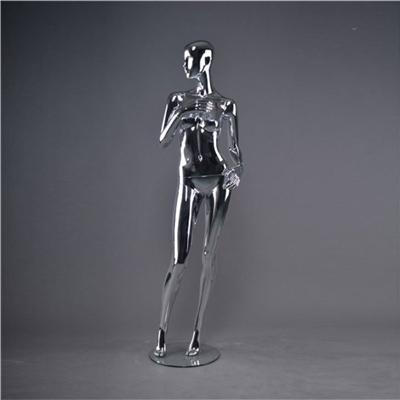 Silver Chrome Abstract Female Mannequins For Sale