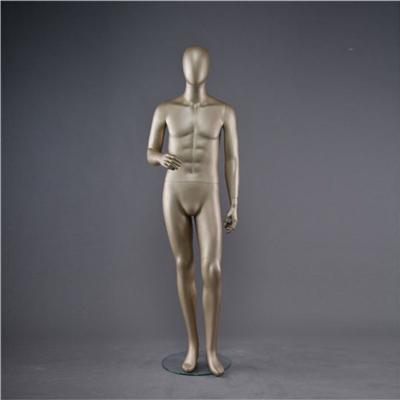 Modern Display Abstract Head Gold Male Fitting Mannequins
