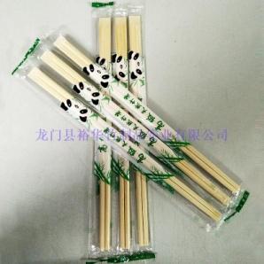 High quality round bamboo chopsticks with PE or OPP film