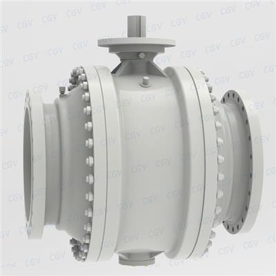 Low Emission Low Torque Cast Steel Three Piece Trunnion Mounted Ball Valve With Pneumatic And Electro-hyddraulic Actuator