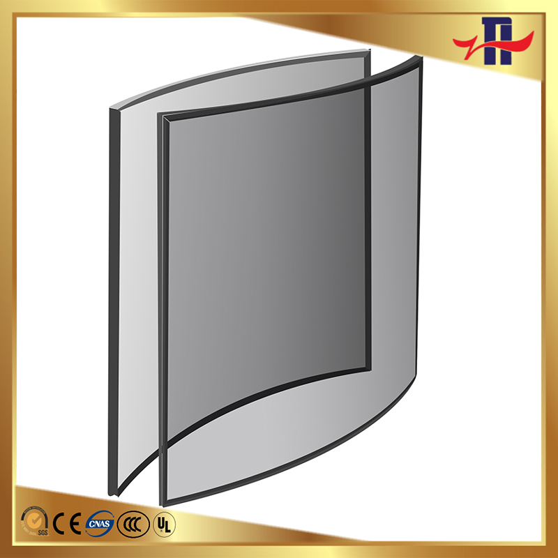 china most popular curved double insulated glass windows