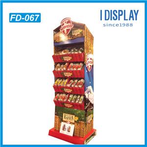 Advertising POP Cardboard Paper Display Stand For Food
