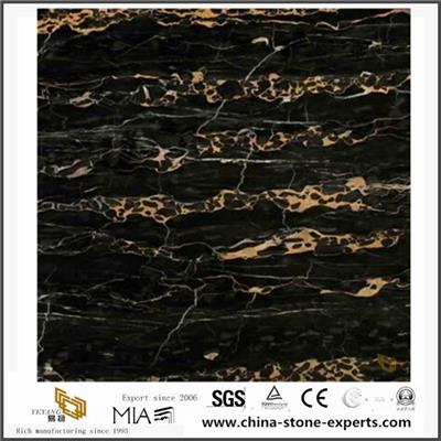 Low Price Afghanistan Black Portoro Gold Stone Marble For Kitchen Wall Decoration