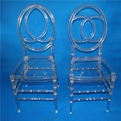 Clear Plastic Resin Double C Fishback Chair