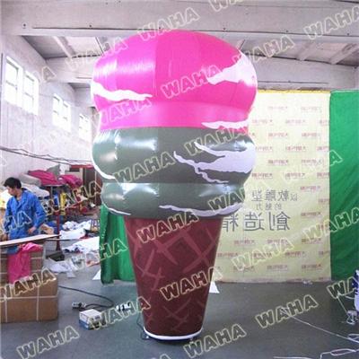 Big Inflatable Ice Cream Cone For Promotional Buffet Store