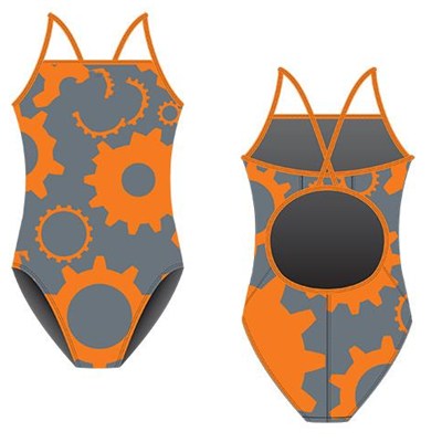 Female Polyester Competition Swimwear Flyback Design Digital Printing