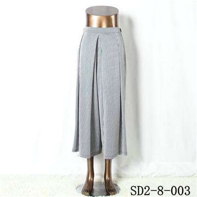 Latest Popular Knit Fashion Elastic Strip Loose Gray Pants