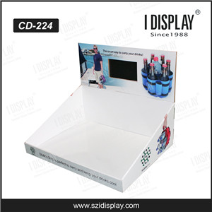 POP Up Free Standing Cardboard LCD Display For Supermarket Promotion