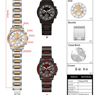 New High Quality IPS Wooden Watch