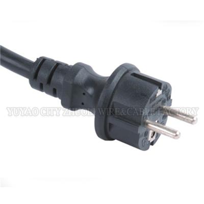 EUROPE IP44 WATERPROOF POWER CORD AND PLUG WITH VDE APPROVE