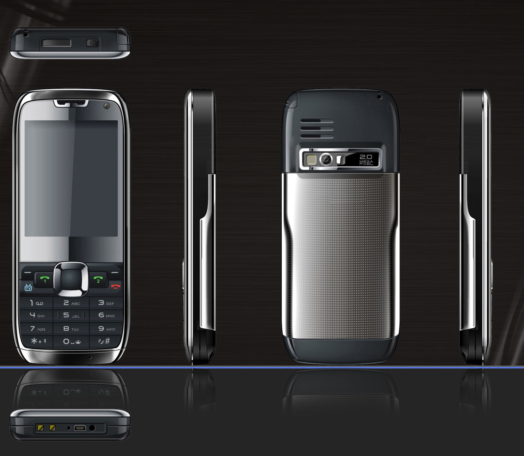 迷你版E71 四频段GSM手机，双卡双待，带模拟电视，FM，MP3，MP4，蓝牙，JAVA，MSN，YAHOO聊天工具。 
