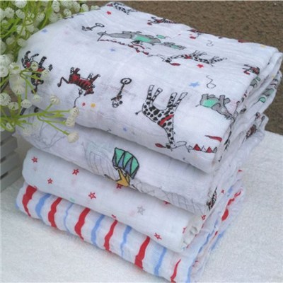 Muslin Swaddle 47x47 Ultra Soft Organic Cotton Baby Blanket