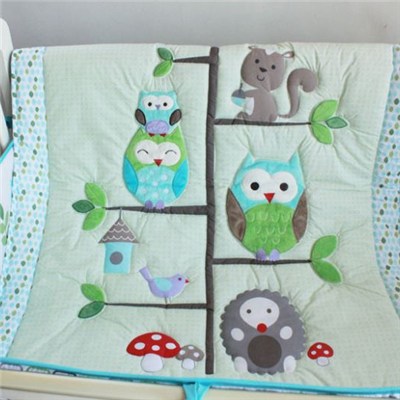 3D Embroidery Owl Bird Quilt Baby Quilt Wholesale China