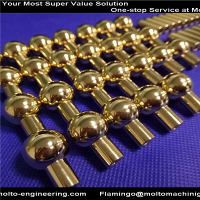 High glossy polished micro cnc machining brass fitting