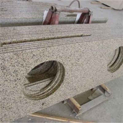 Natural Granite Prefabricated Light Grey Granite Kitchen Countertop With Bar Top