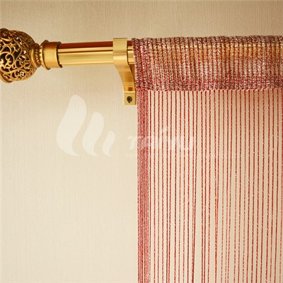Brown Warp Knitting String Curtain With Lurex
