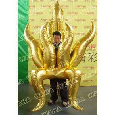 Parade Golden Inflatable Fire Costume For Event Party Decoration