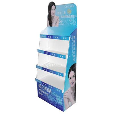 Supply Advertising Paper Corrugated Cosmetic Display Stand
