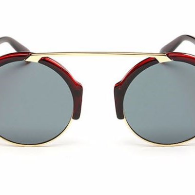 2016 Vintage Steampunk Fashion Sunglasses Round DesignerSingle Girder Alloy Women Coating Retro Eyewear Sun Glasses Cool Design