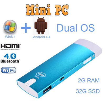 Fanless Intel Windows Quad Core Battery Powered Mini PC With 4GB Ram