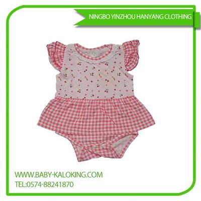 Short Sleeve Baby Cotton Bodysuit Romper Climbing Clothes