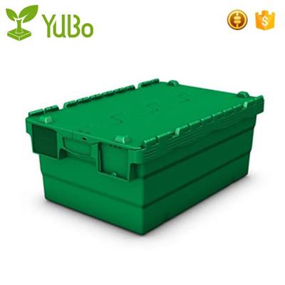 600*400*250mm Attached Lid Plastic Turnover Boxes