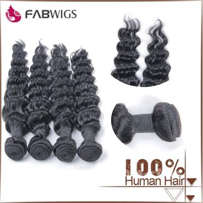 100% Virgin Deep Wave Hair Weft Human Hair