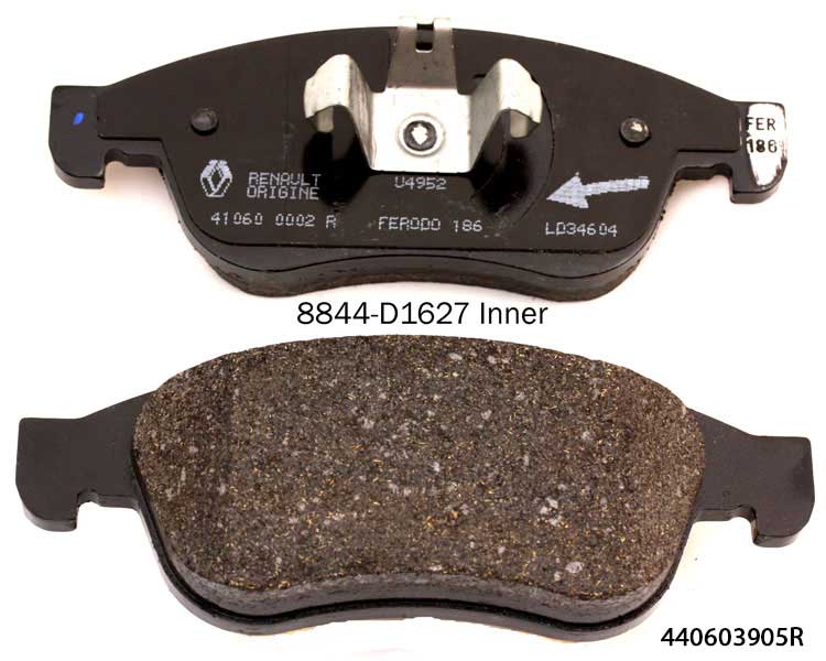 Auto spare parts 44 06 039 05R brake pad for RENAYLT LAGUNA CLIO SCENIC MEGAME brake pad manufacturing for RENAULT FRAFIC KOLEOS LATITUDE FLUENCE