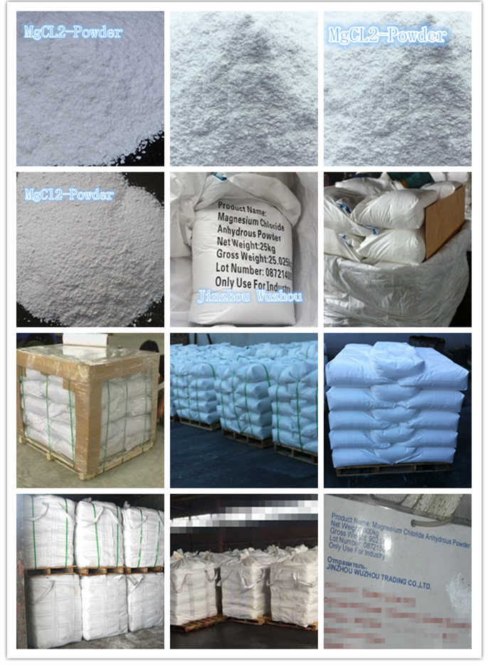 factory manufacturer  competitive price  industrial use (grade )  Magnesium chloride anhydrous block flake powder form MgCl2 purity: 99.0%min.CAS NO:7786-30-3