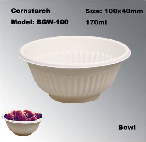 FDA сертифицированный биоразлагаемый одноразовый компостируемая посуда из кукурузного крахмала Mini Bowl