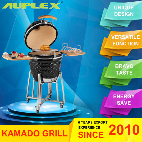 Auplex Popular 21 Inch Kamado Ceramic BBQ Grill