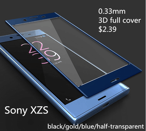 3D full cover 9H tempered glass screen protector for Sony XZS