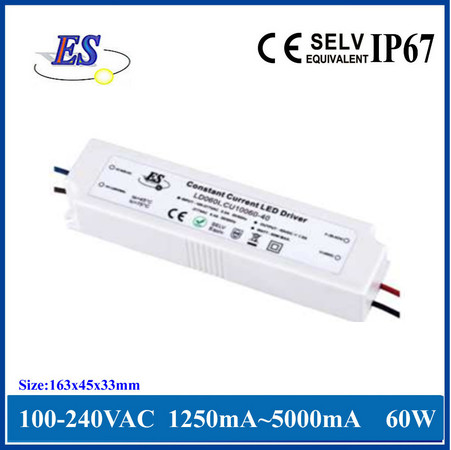 60W AC-DC Constant Current LED Driver Power Supply