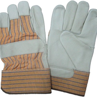 Grain Cow Split Leather For Heavy Work Safety Garden Gloves