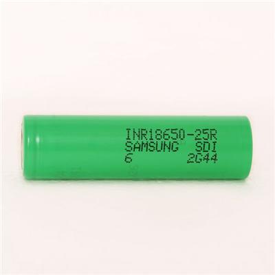 For Green Samsung 25r 18650 2500mah 3.7v 20a In Rechargeable High Drain Battery For Ecig