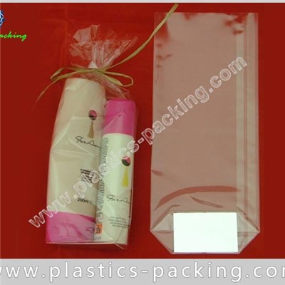 Transparent OPP Block Bottom Cellophane Bags With Flat Base 60Micron OPP Square Bottom Bags With Silver Card For Chocolate