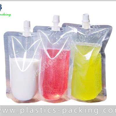 1 Liter Stand Up Pouch With Sealed Spout Cap Durable Shaped Spout Pouch Liquid Bags And Spout Pouches