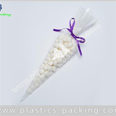 Small Cone Shaped Plastic Bags OPP Cello Cone Bags Suppliers BOPP Clear Cone And Shaped Film Bags