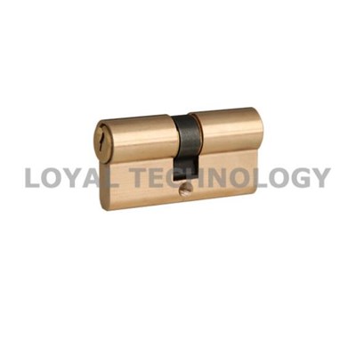 Euro Profile Double Open Cylinder Lock with Brass Keys