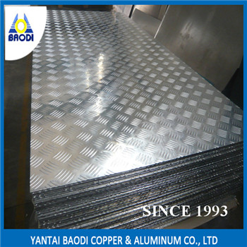bright anti-slip aluminum checker plate five bar for trailer/ tool box/floor