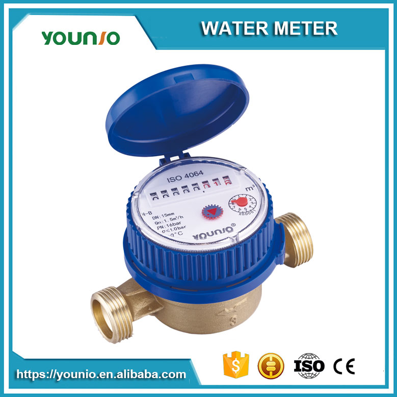 Younio Manufacturer Price Single Jet Water Meter,Dry Type Magnet Stop Water Flow Meter,Class B