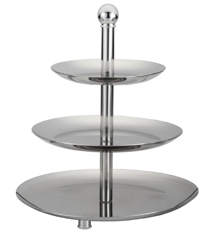 3 Tier High Quality Stainless Steel Fruit Plate Candy Plate For Home Party Wedding 