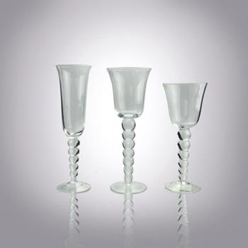Champagne Flutes Crystal|clear Hand-blown Tulip Red Standard Wine Glass with Beads Stem For Sale