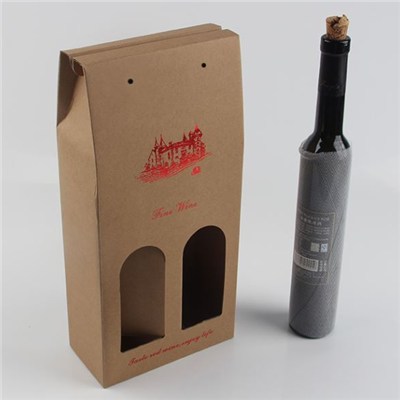 Double Wine Bottle Paper Rectangle Gift Boxes