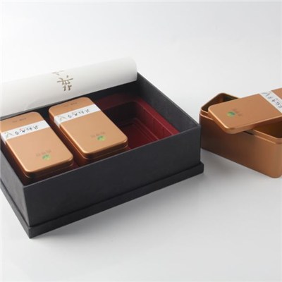 Luxury Lid & Base Red Tea Packaging Paper Box Package Printing