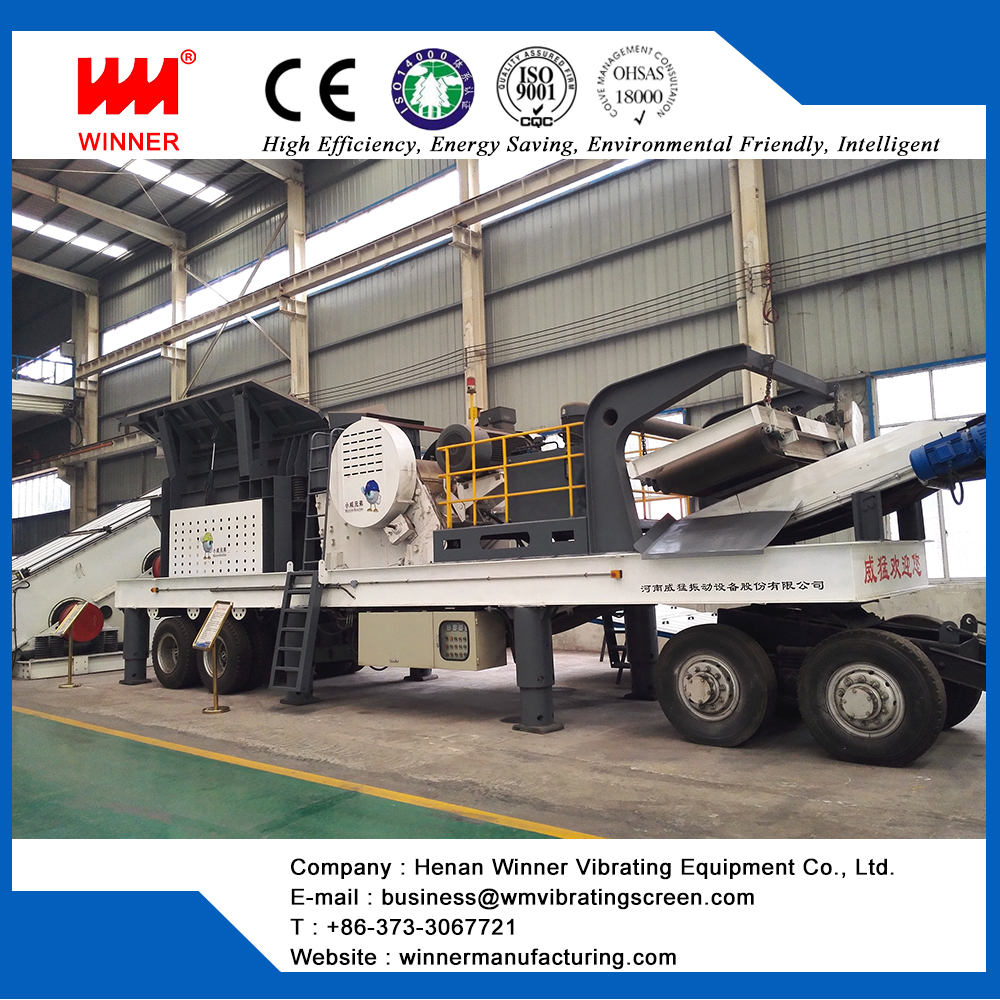 Tyre type Mobile Stone crushing plant for highway